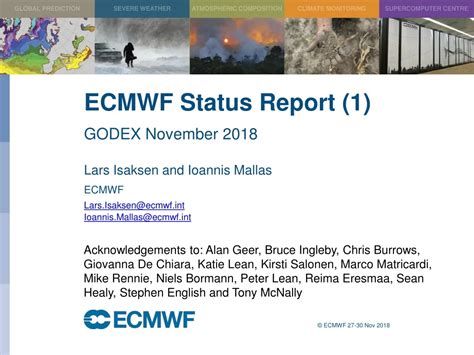 PPT - ECMWF Status Report (1) PowerPoint Presentation, free download ...