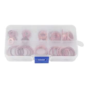 Copper Washer, 80pcs Solid Sump Plug Assorted Garage Engine Set Flat ...