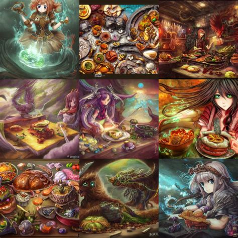 food, fantasy art, fantasy, food focus | Stable Diffusion