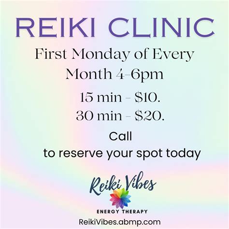 Reiki Clinic with Tina: Mini Reiki Sessions, 37 East Central St. Second ...