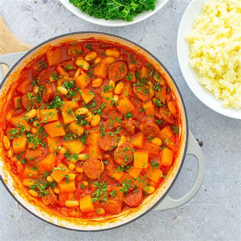 Chorizo, Cannellini Bean and Butternut Squash Stew - Easy Peasy Foodie