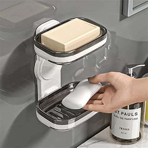 Zollyss Super Powerful Self-Adhesive 3 Layer Soap Dish Holder For ...