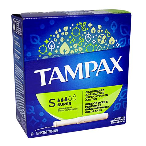Wholesale Tampax Super Cardboard Applicator Tampons - Box of 20 ...
