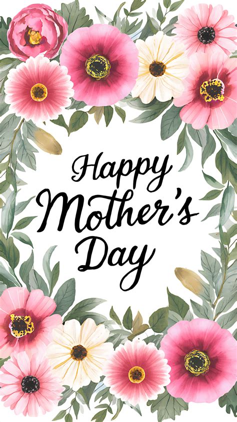 Free Download Watercolor Floral Mother’s Day Greeting
