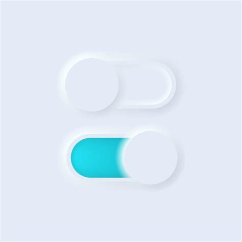 Neumorphism switch knop UI-ontwerp. Neumorphic schakelaar toggle ...
