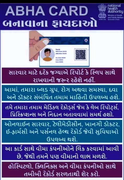 આભા કાર્ડ ( ABHA CARD ) ના ફાયદા વિશે સંપૂર્ણ માહિતી