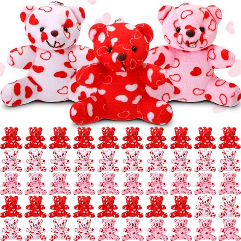 Amazon.com: Ceenna 50 Pcs Valentines Bear for Stuffed Animal Toys Small ...