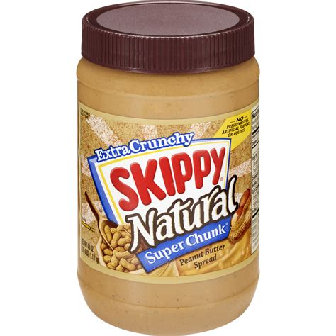 Skippy Super Chunk Extra Crunchy Natural Peanut Butter Spread-Hero