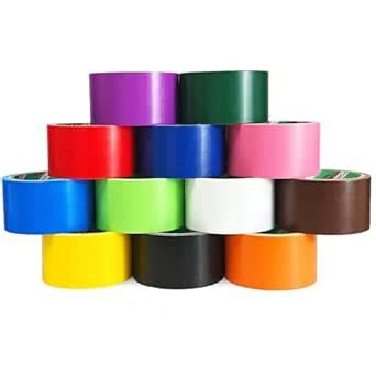 GIFTEXPRESS 12 Assorted Colored Duct Tapes 10 Yards x 2 Inch Rolls,12 ...