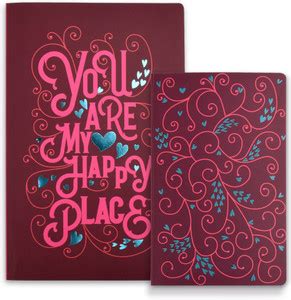 Doodle Happy Place Twin Notebook (Set Of 2) A5 Notebook Ruled 160 Pages ...