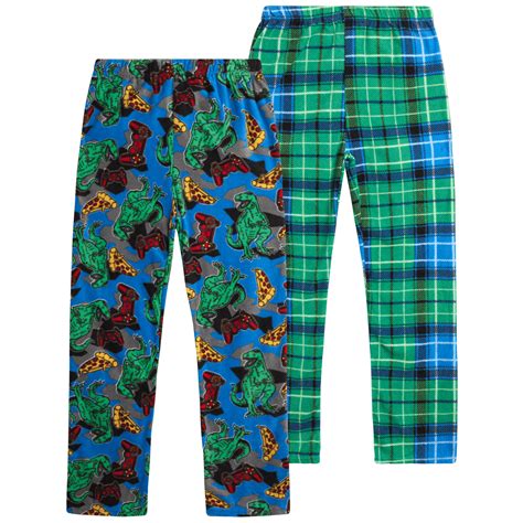 Quad Seven Boys' 2 Pack Fleece Pajama Joggers - Comfy Sleep and Lounge ...