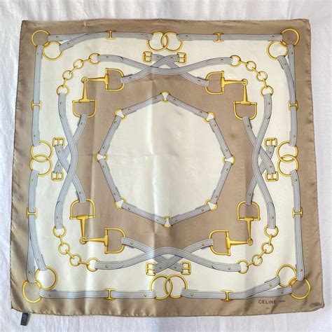 CELINE "Bit Motif" Scarf -Beije- | CARBOOTS