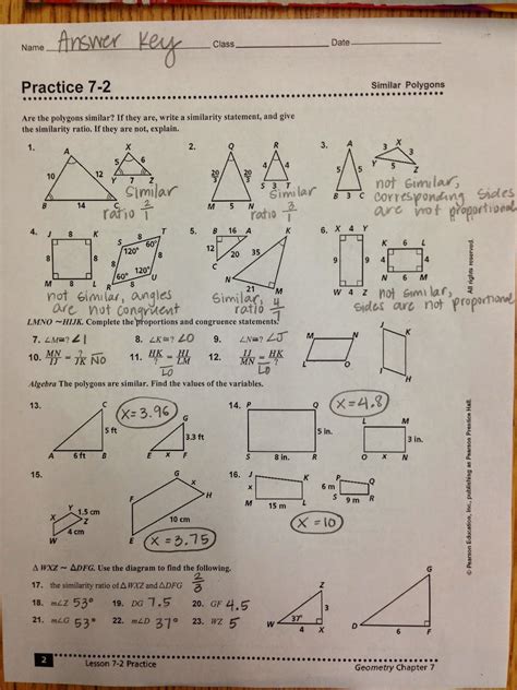 __HOT__ 7-3 Similar Triangles Answer Key