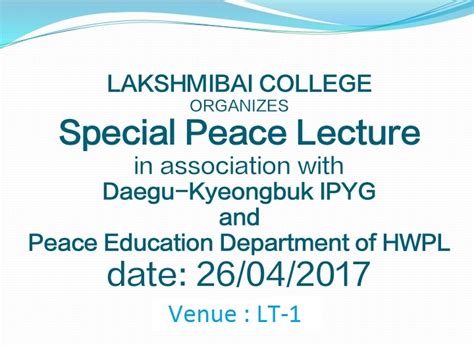 Welcome to Lakshmibai College