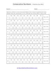 Image result for Consecutive Numbers Test
