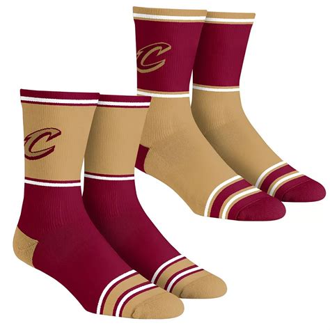 Unisex Rock Em Socks Cleveland Cavaliers 2-Pack Color Block Crew Socks Set