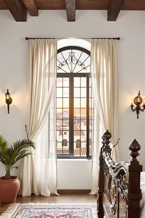 Spanish Style Bedroom Arch Window