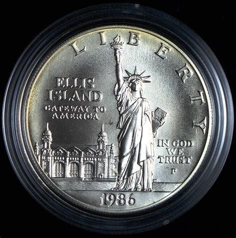 1986-P $1 Statue of Liberty Uncirculated US Commemorative Silver Dollar ...