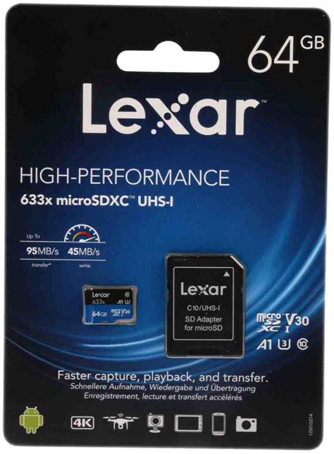LSDMI64GBBEU633A Lexar | Lexar 64 GB Industrial MicroSDXC Micro SD Card ...