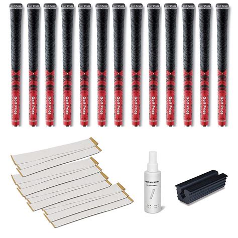 Golf Pride New Decade MCC 0.580 Ribbed Grip Kit (13-Piece), Red ...