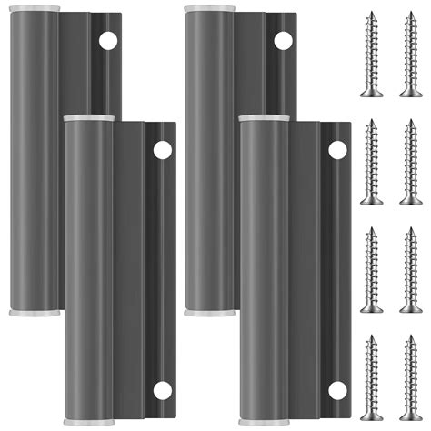 CroBlissful 4 Sets Hinge Leaf for Screen Doors Gray Upper Storm Aluminum Door Replacement Parts ...