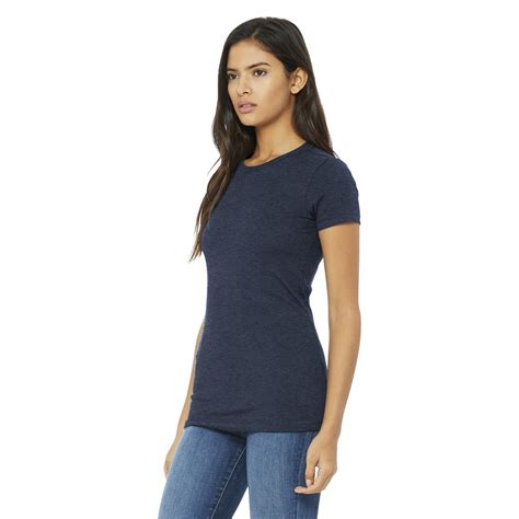 Bella + Canvas BC6004 Women's The Favorite Tee - Heather Navy | Full Source