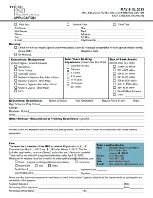 Fillable Online MBA Perry Schools of Banking Fax Email Print - pdfFiller