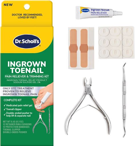 Amazon.com: Dr. Scholl's INGROWN TOENAIL PAIN RELIEVER & TRIMMING KIT, 0.3 oz // Only OTC ...