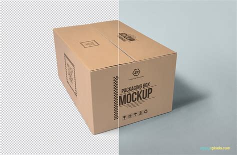 Free Packaging Box Mockup | ZippyPixels