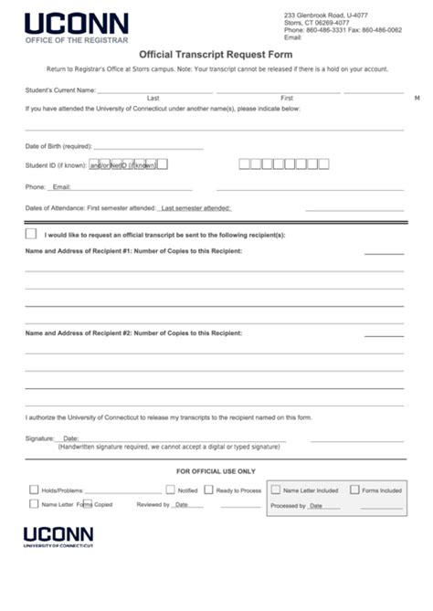 Image result for Transcript Request Form PDF