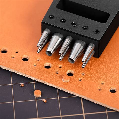 Snapklik.com : Brogue Style Leather Hole Punches 5 Holes Puncher Set ...