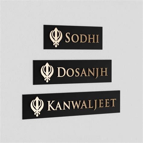 Bellissimo Brass Name Plate - Khanda – Housenama