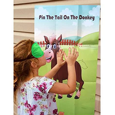 Pin The Tail On The Donkey Party Game para niños Suministros de fiesta ...