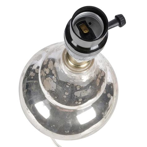 Providence Mercury Glass Tiered Accent Lamp Base, 13"