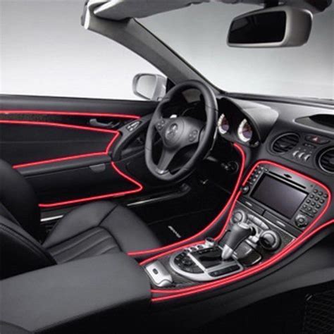 Guance Crystal Red 5 Meter Interior Refit Atmosphere Car Styling EL ...