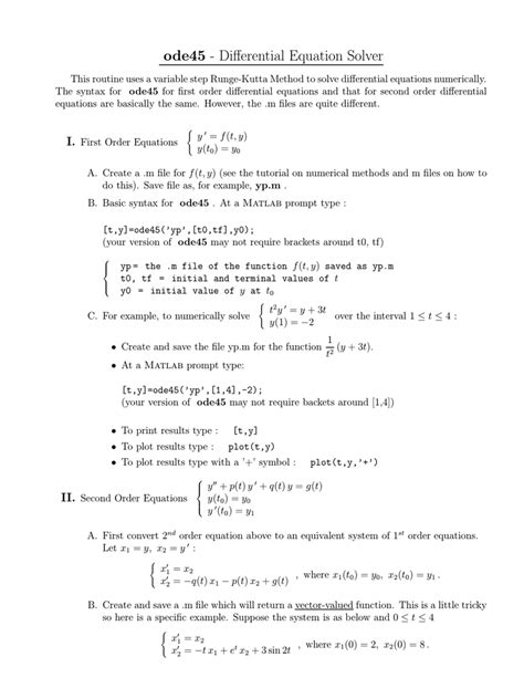 Image result for Differential Equations Solver