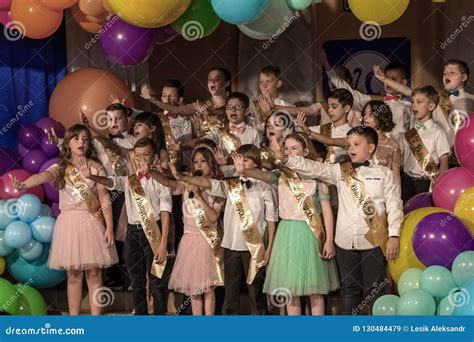 Odessa, Ukraine - May 31,2018: Children`s Musical Group Sing and ...