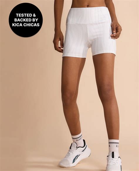 High Waisted Second SKN Booty Shorts Animal Print White – Kica Active