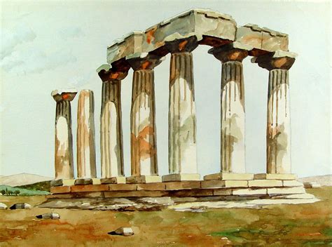 Greek Temples Painted