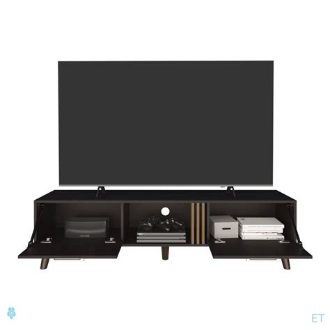 tv panel: 63" wide tv panel with Two Drop-Down Cabinets, Shelves, and ...