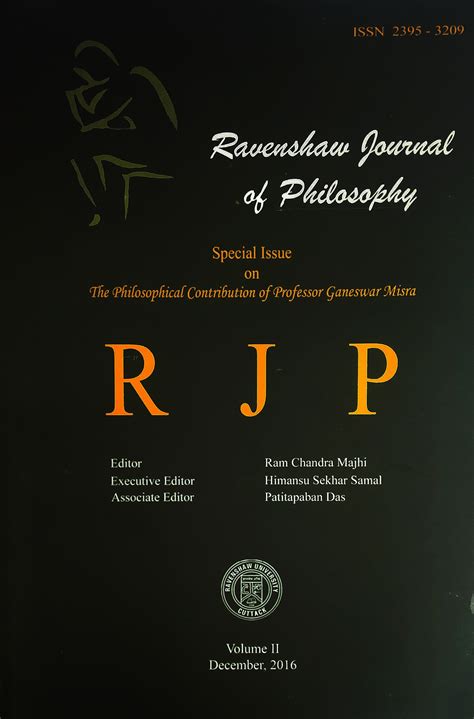 RAVENSHAW JOURNAL OF PHILOSOPHY(RJP)