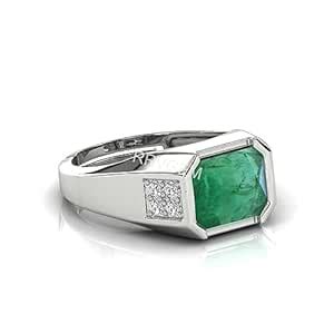 RRVGEM Natural Emerald STONE RING 5.00 Carat Certified Green Natural ...