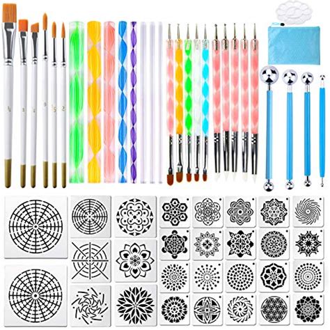 58 PCS Mandala Dotting Tools, Augshy Dot Painting Tools Set Rock ...
