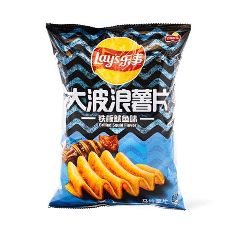 Lay’s Wavy Grilled Squid Potato Flavor Chips – 70g - Snackmoon