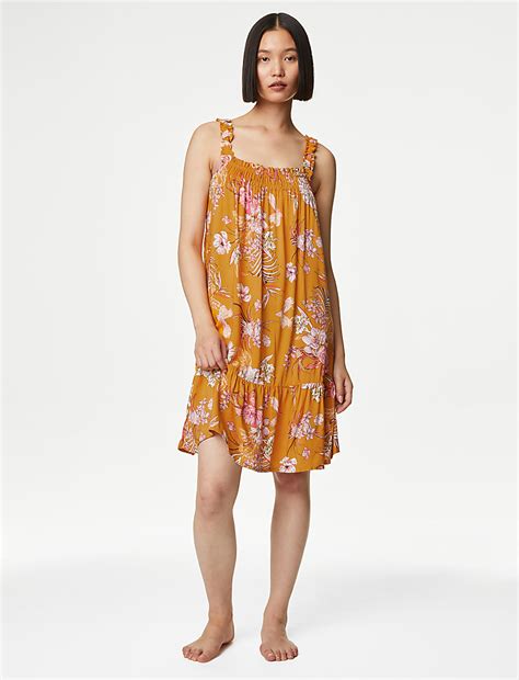 Buy Floral Print Chemise at Marks & Spencer