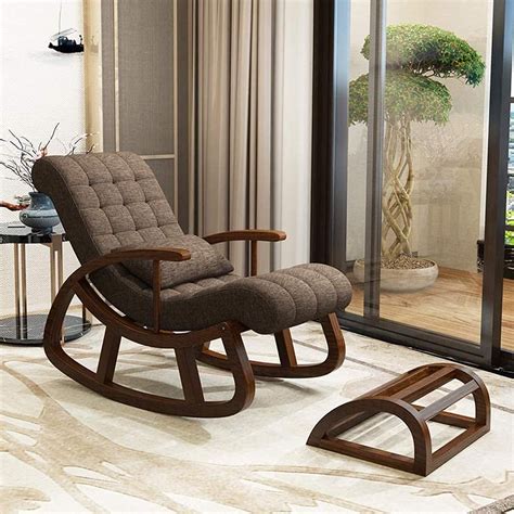 SHINE WOOD ART Teak Wood Traditional Rocking Tropical Comfortable and ...