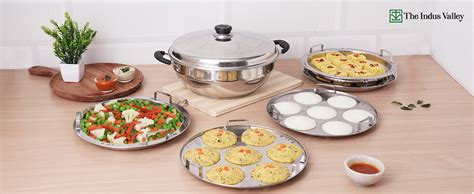 The Indus Valley Stainless Steel Idli Maker/Momo Maker/Multi Kadai ...