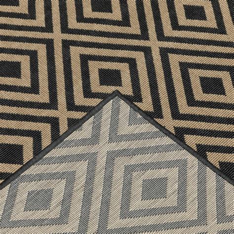 Archer Lane Roper 9 X 13 (ft) Black Indoor/Outdoor Geometric Area Rug ...