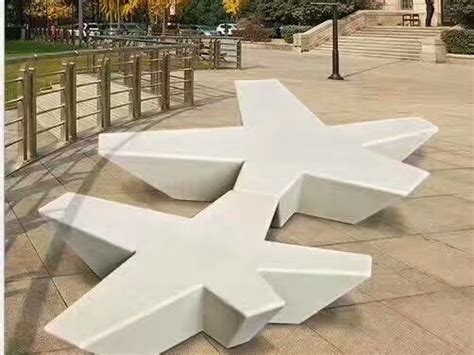 户外时尚创意摆件定制玻璃钢休闲椅雕塑树脂五角星造型_满天下艺术雕塑-站酷ZCOOL