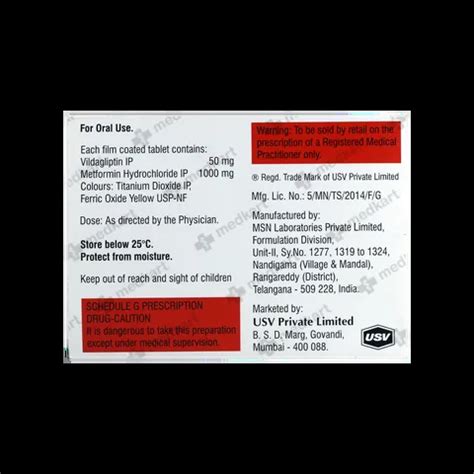 JALRA M 50/1000MG TABLET 15'S Price, Uses, Side Effects & Substitutes ...